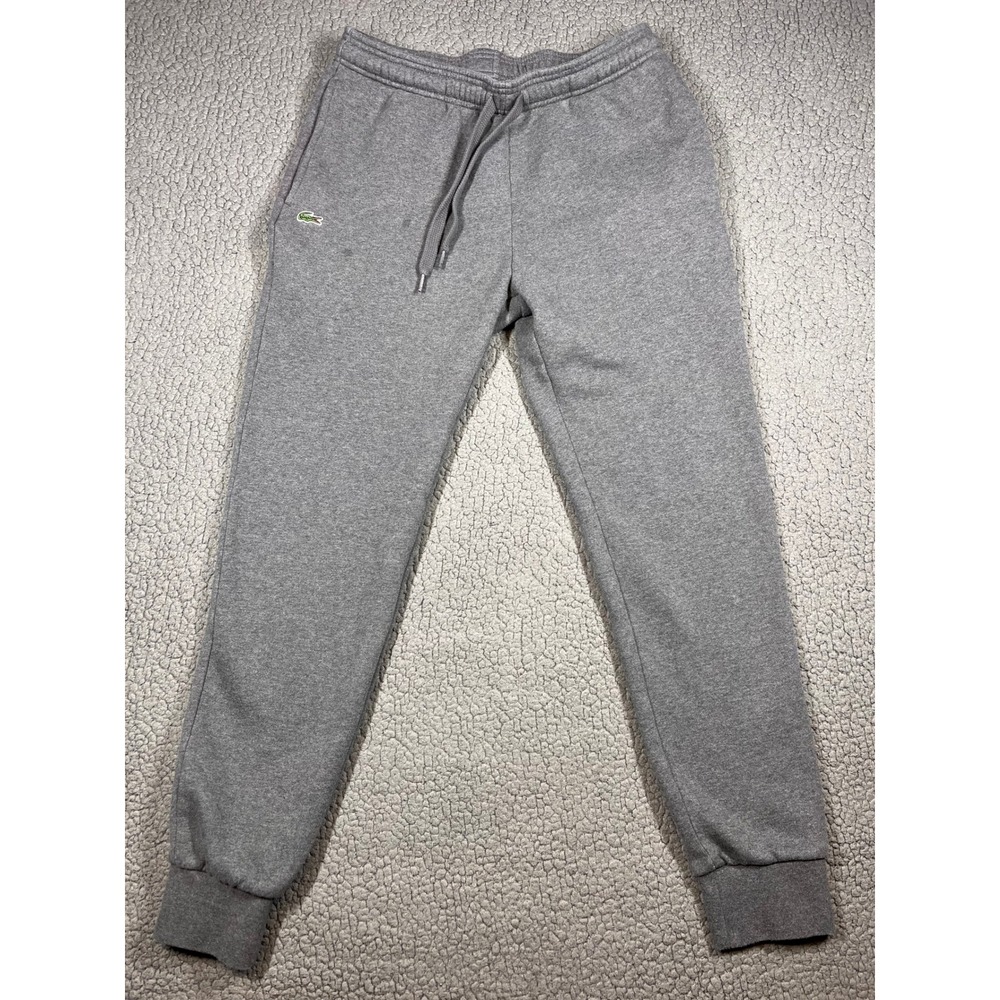Lacoste Sport Mens Jogger Sweatpants Gray Fleece Lined Size Large US L FR 5